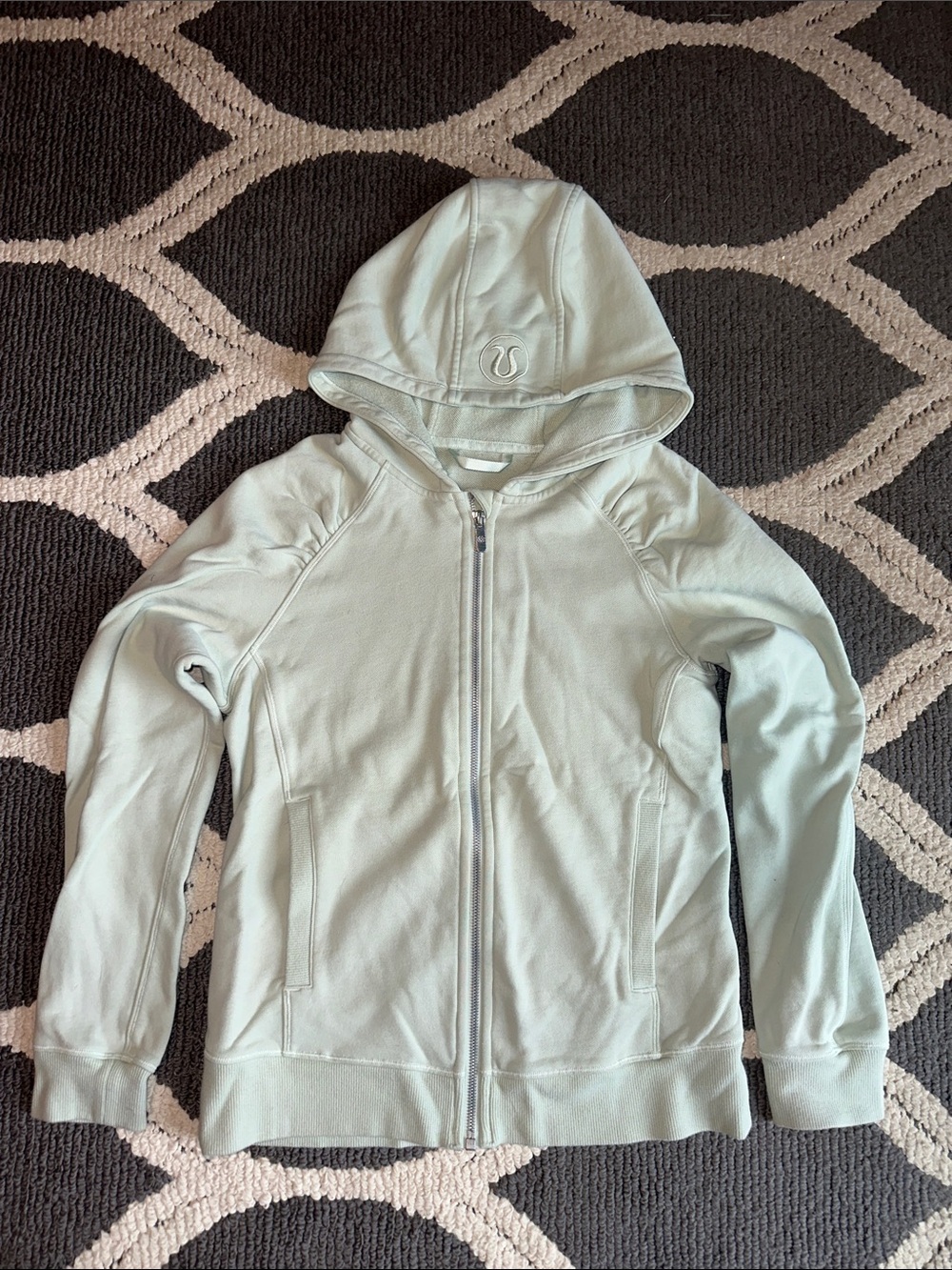 lululemon athletica Light Green Hooded Zip Jacket